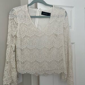 Mink Pink Bell Sleeve lace top